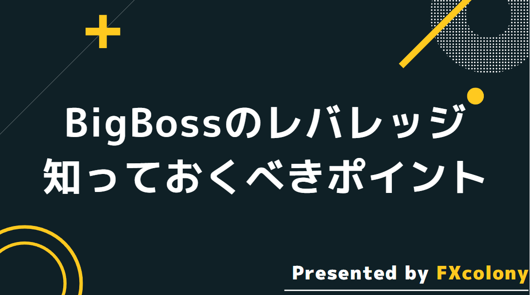 BigBoss(ビッグボス)のレバレッジについて知っておきべきポイント