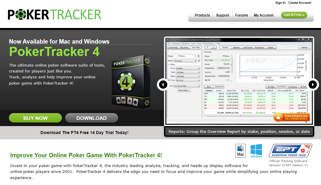 Poker Tracker4(ポーカートラッカー4）