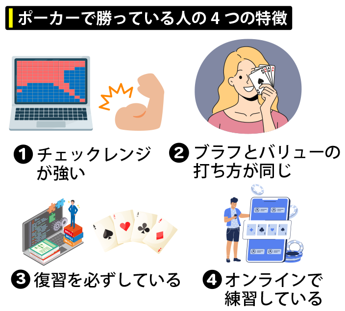 ポーカーで勝っている・常勝している人の特徴