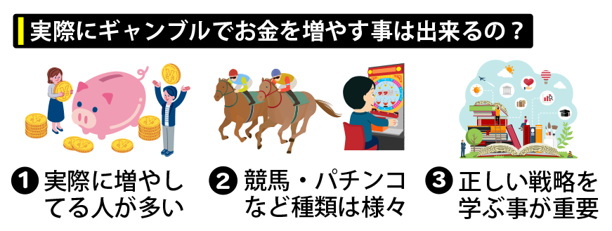 実際にギャンブルでお金を増やす事は出来るの？