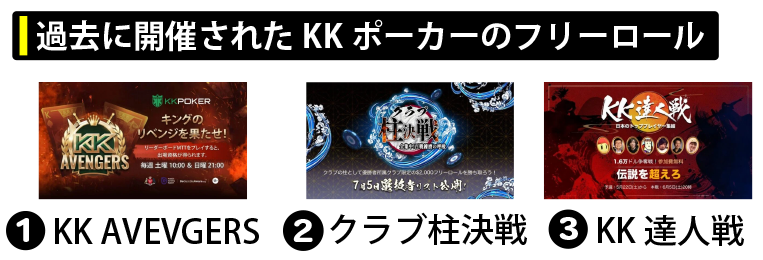 過去に開催されたKKポーカー(KKPoker)のフリーロールを紹介